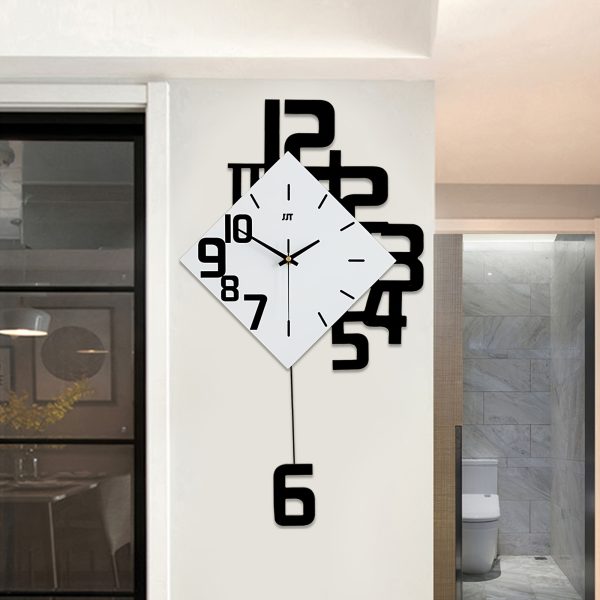 Nordic Wall Clock Swing Watch Modern Design Living Room Home Decor Clocks